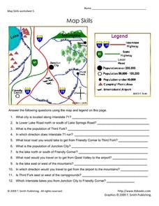 5th Grader Map Printable Map Skills Worksheets Pdf