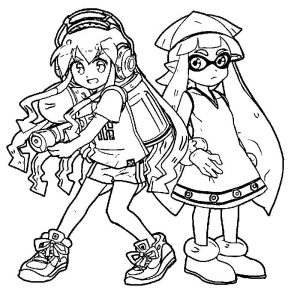 Squid Girl Coloring Page 06