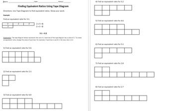 Creating Equivalent Ratios Worksheet Answers