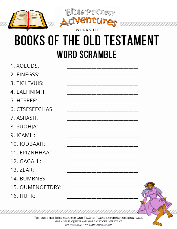 Printable Kids Bible Activity Sheets