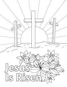 Free Easter coloring page downloadable printable from AOP Jesus Is