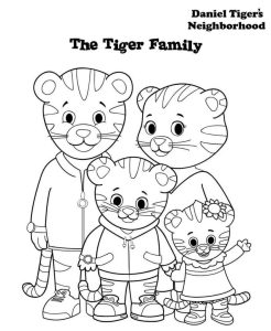 Daniel Tiger Family Coloring Pages Daniel tiger, Tiger coloring