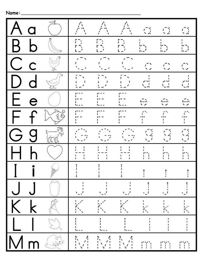 Printable Alphabet Learning Sheets