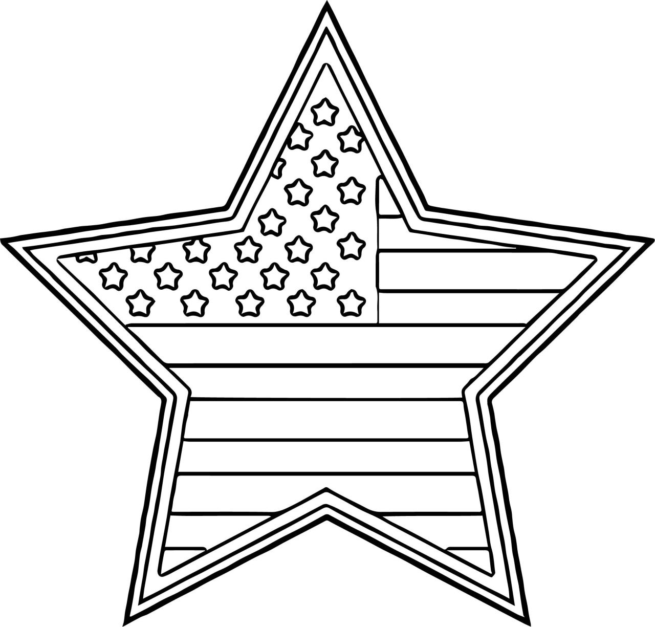 Picture Of American Flag Coloring Sheet