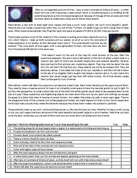 Key Life Cycle Of A Star Worksheet Answers