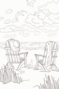 Download 257+ Summer Beach Scene Coloring Pages PNG PDF File