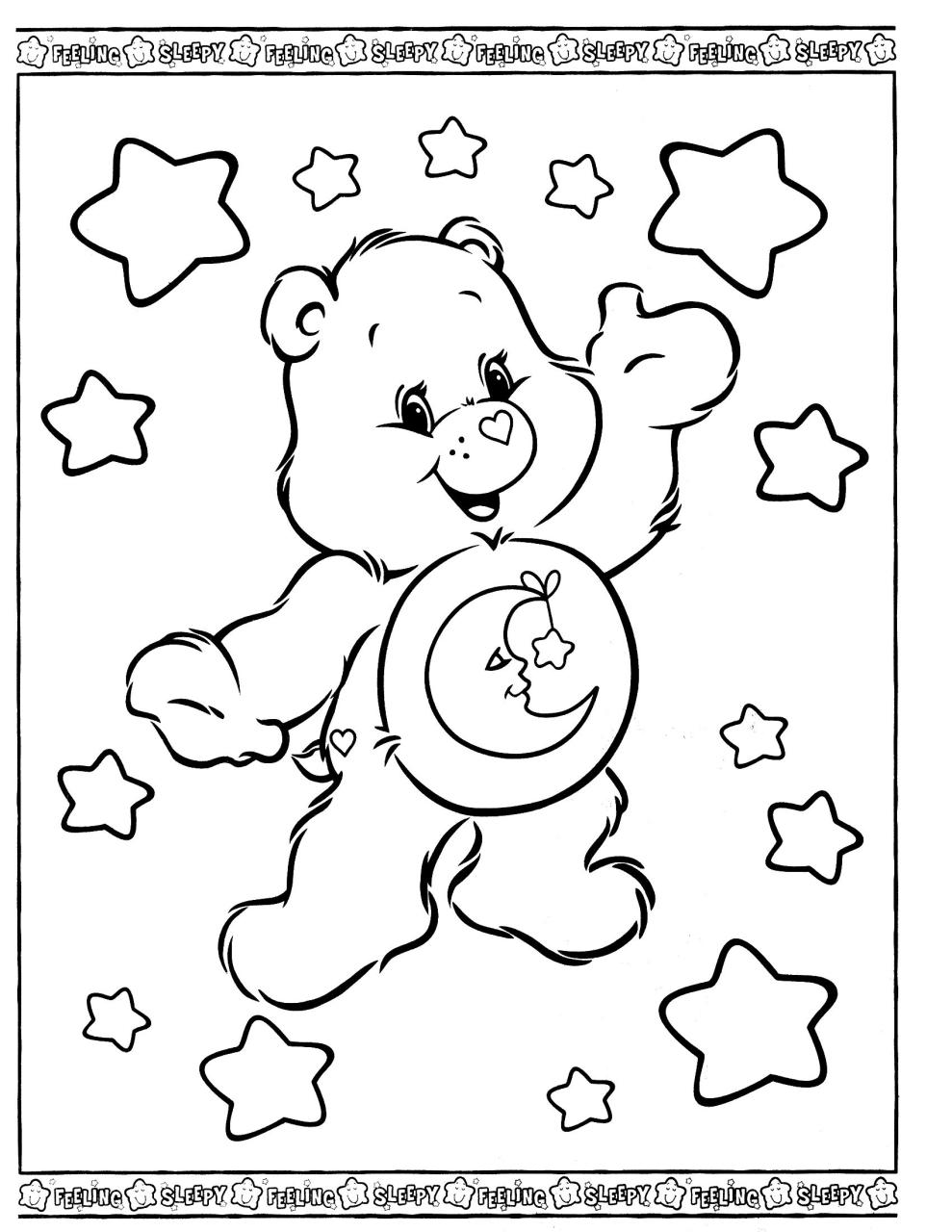 Bedtime Care Bear Coloring Pages Top Free Printable Coloring Pages