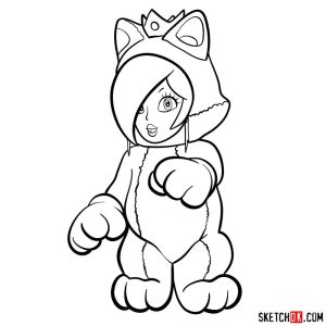 Cat Mario Coloring Pages GUWTQ