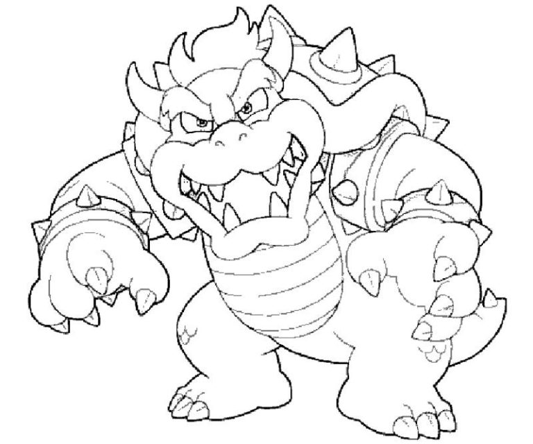 Bowser Coloring Page Printable