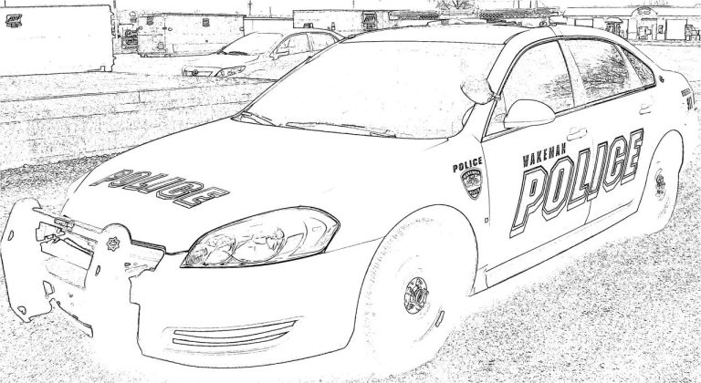 Printable Coloring Pages Of Police Cars