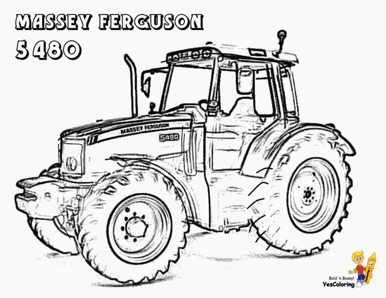 Tractor Coloring Page Pdf