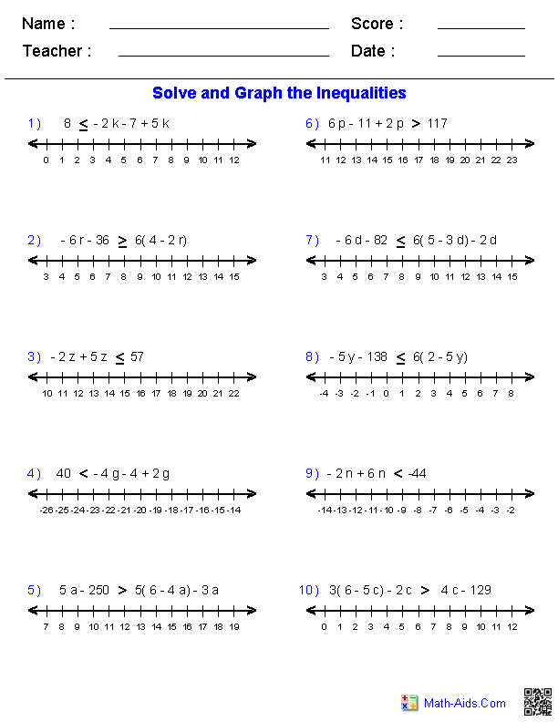 Solving Absolute Value Equations And Inequalities Worksheet Answer Key Algebra 2