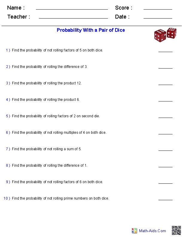 Answer Key Conditional Probability Worksheet Answers