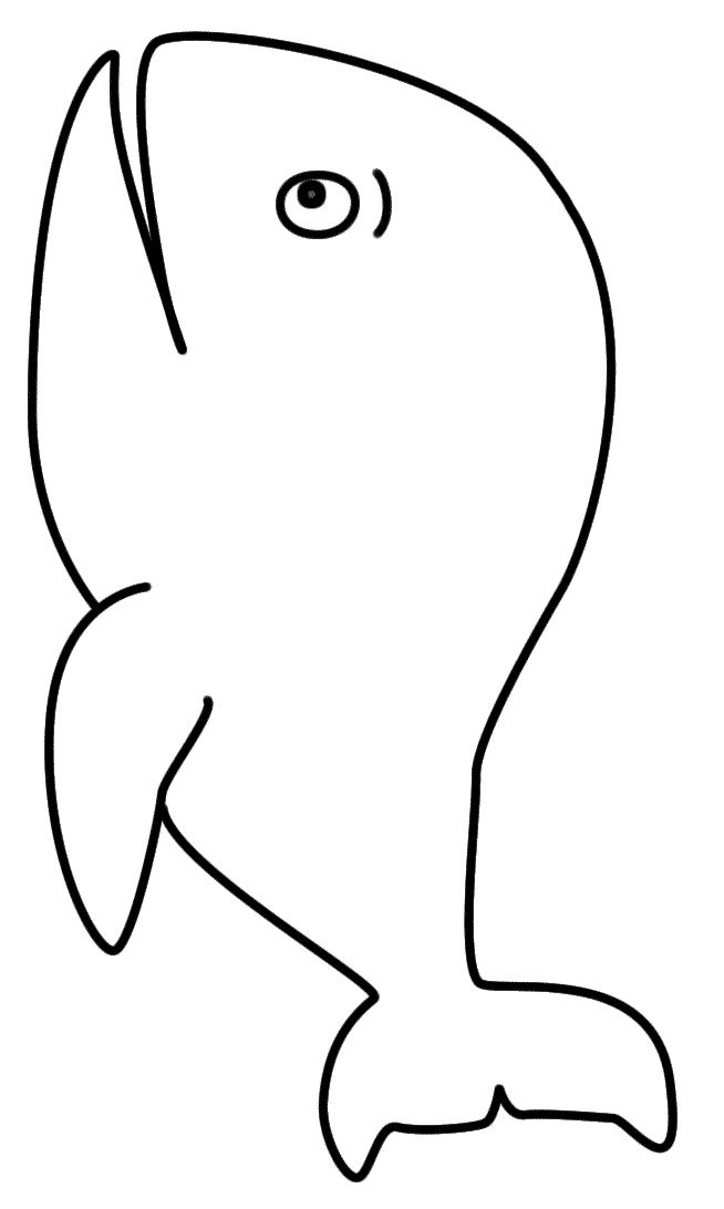 Whale Coloring Pages Easy