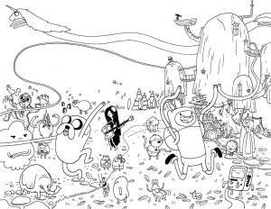 Adventure Time Coloring Pages4free Printables Coloringpages