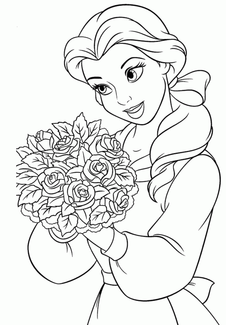 Belle Colouring Pages Printable