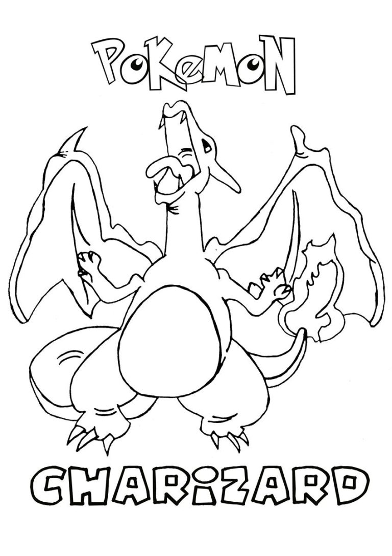 Charizard Colouring Page