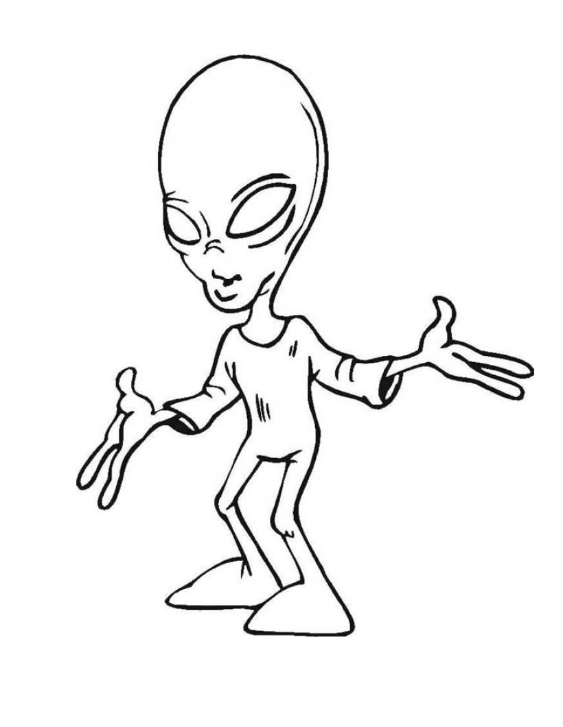 Printable Coloring Pages Aliens