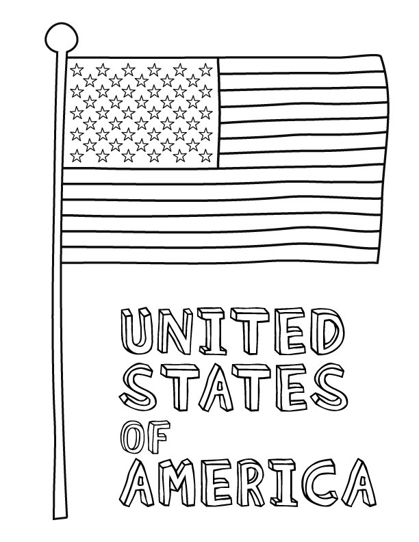 Coloring Page Of The American Flag