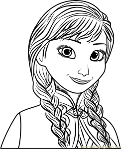 Anna Coloring Page for Kids Free Frozen Printable Coloring Pages