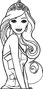 Barbie Face Coloring Page