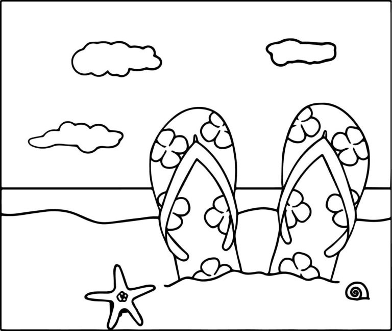 Beach Coloring Page Printable