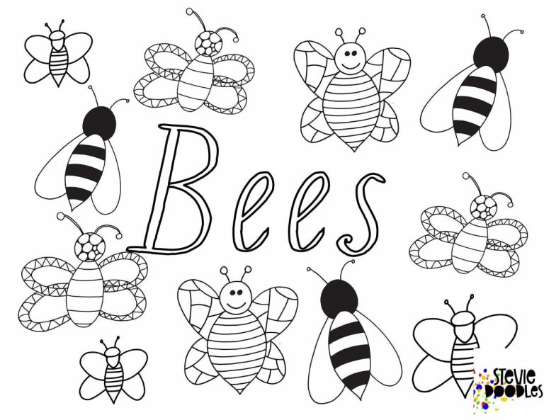 Bee Coloring Pages Printable Free
