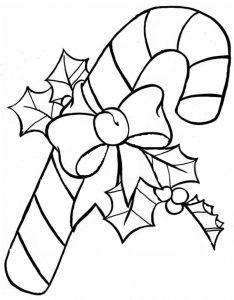 Candy Cane Coloring Page Free