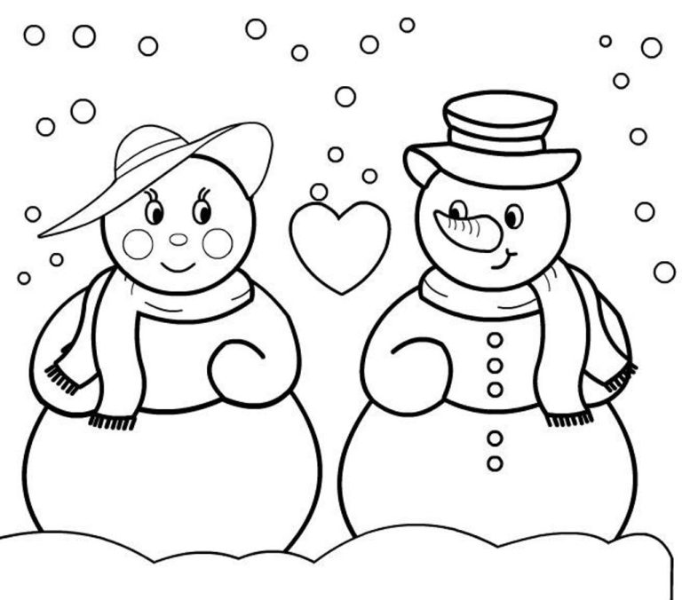 Coloring Page Snowman