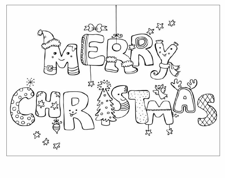 Merry Christmas Teacher Coloring Pages