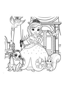 Princes sofia free to color for kids Sofia the First Kids Coloring Pages