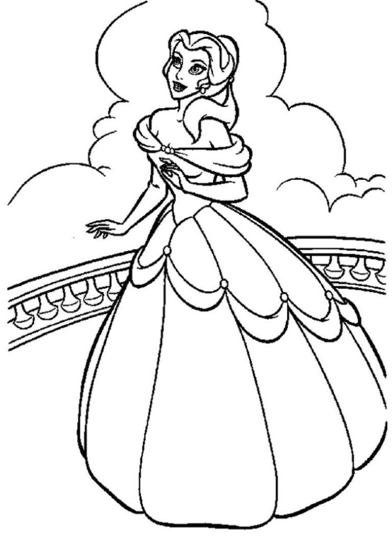 Belle Coloring Pictures