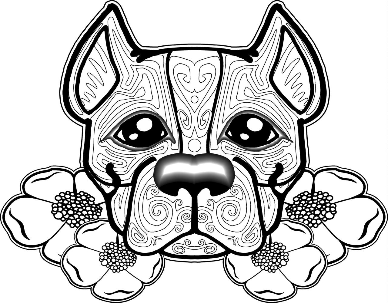 Cute Dog Coloring Pages Hard