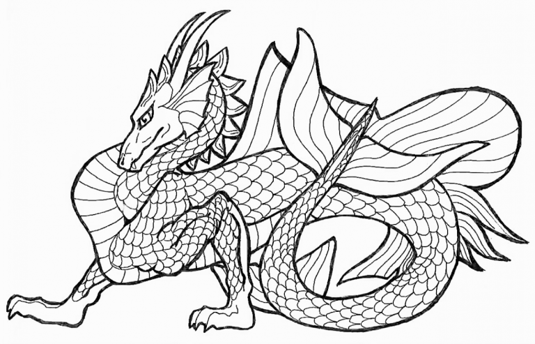 Coloring Page Free Dragon