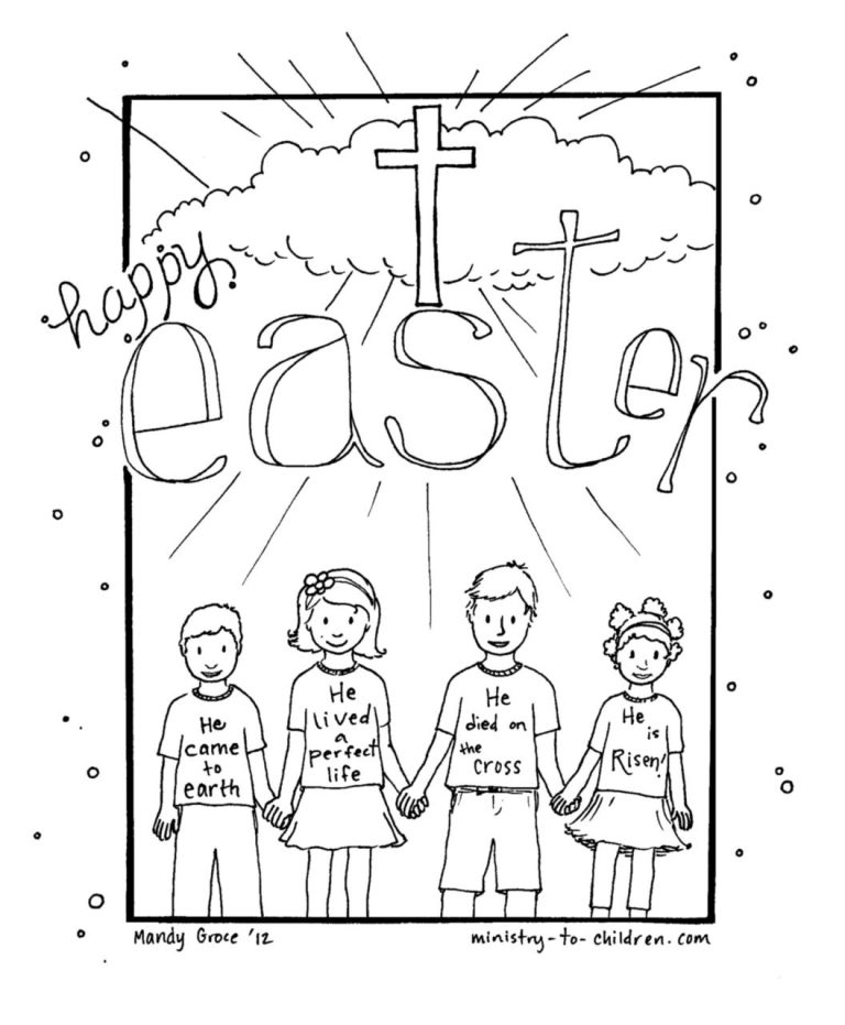 Coloring Pages Easter Religious