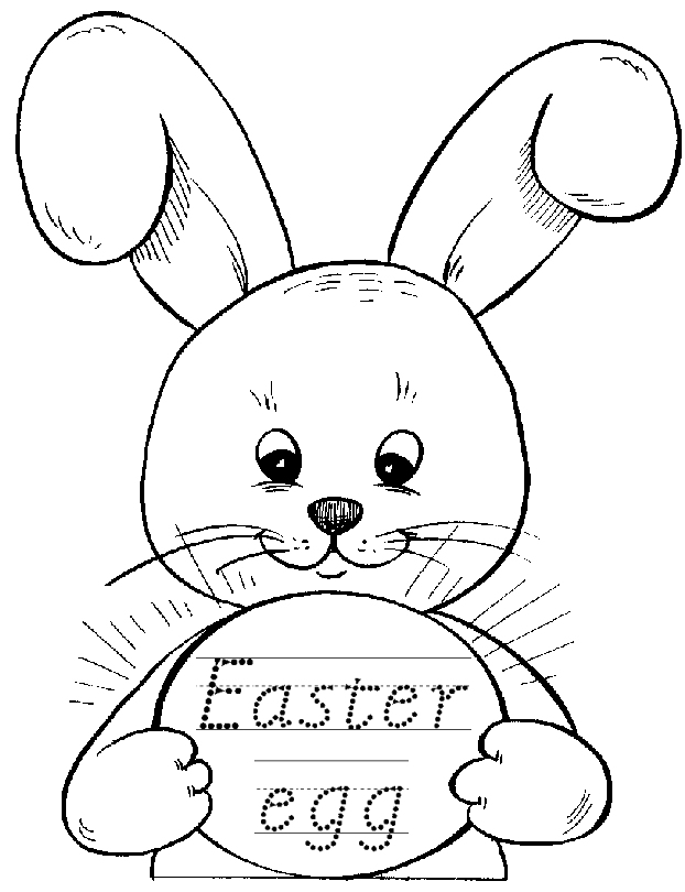 Bunny Coloring Pages For Kindergarten