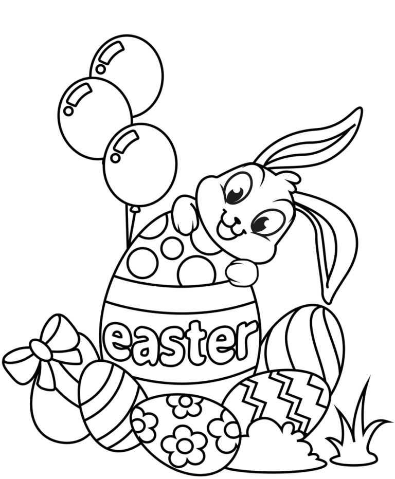 Bunny Coloring Page Easter