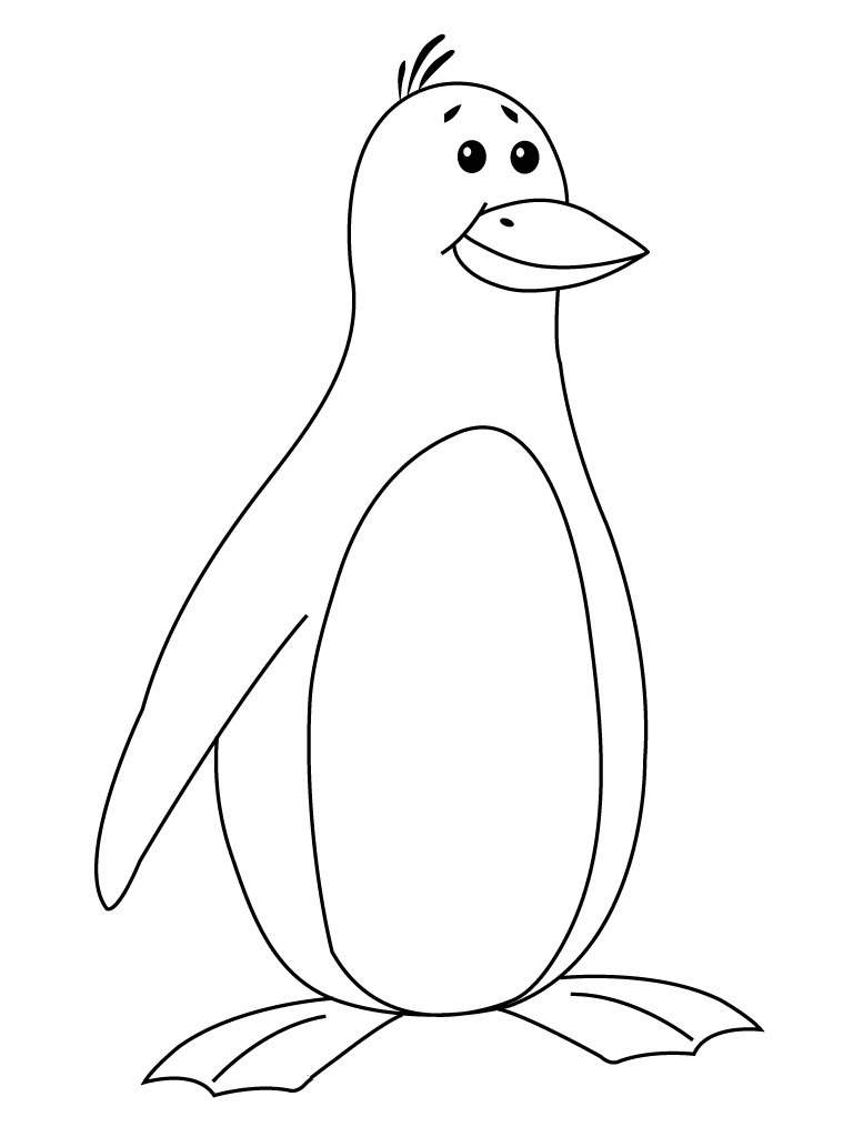 Simple Penguin Coloring Page