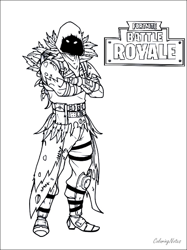 Fortnite Coloring Pages Battle Royale Drift, Raven, Ice King