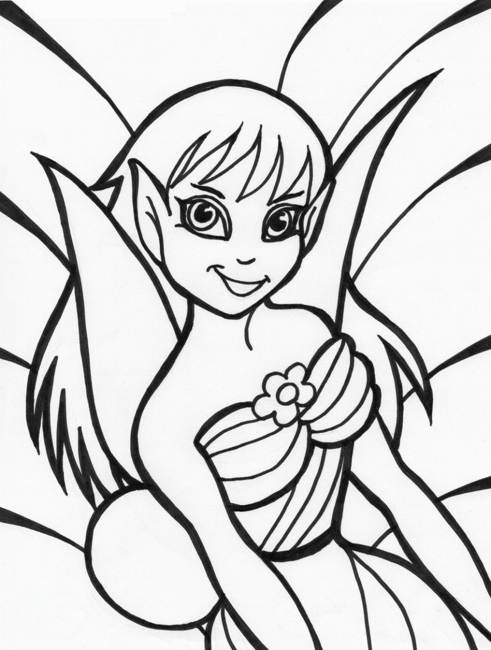 Fairy Coloring Page Free