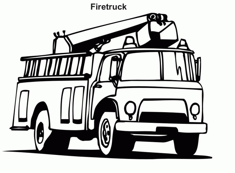 Free Printable Coloring Pages Of Fire Trucks
