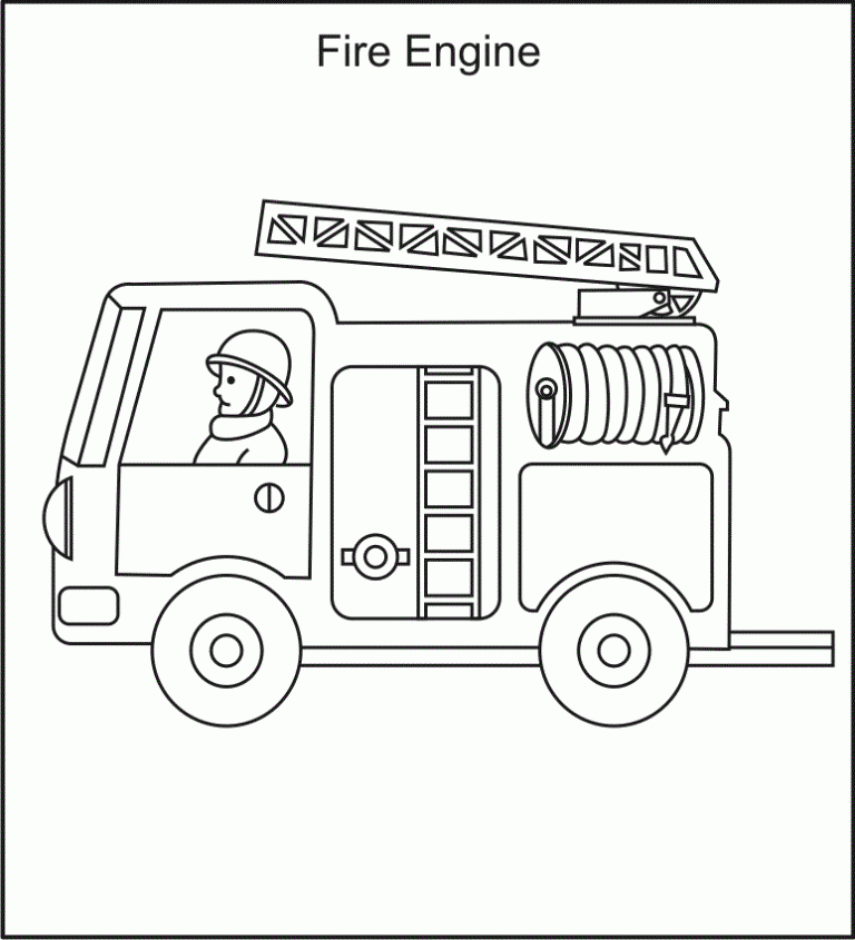 Fire Engine Coloring Pages Printable