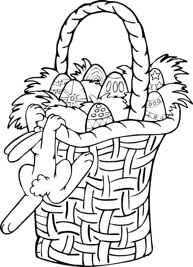 Coloring Pages Easter Basket