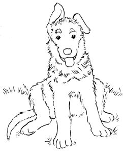 German Shepherd Puppy Coloring Page Samantha Bell