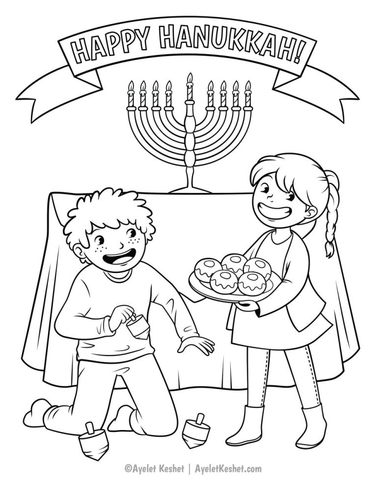Hanukkah Coloring Pages To Print