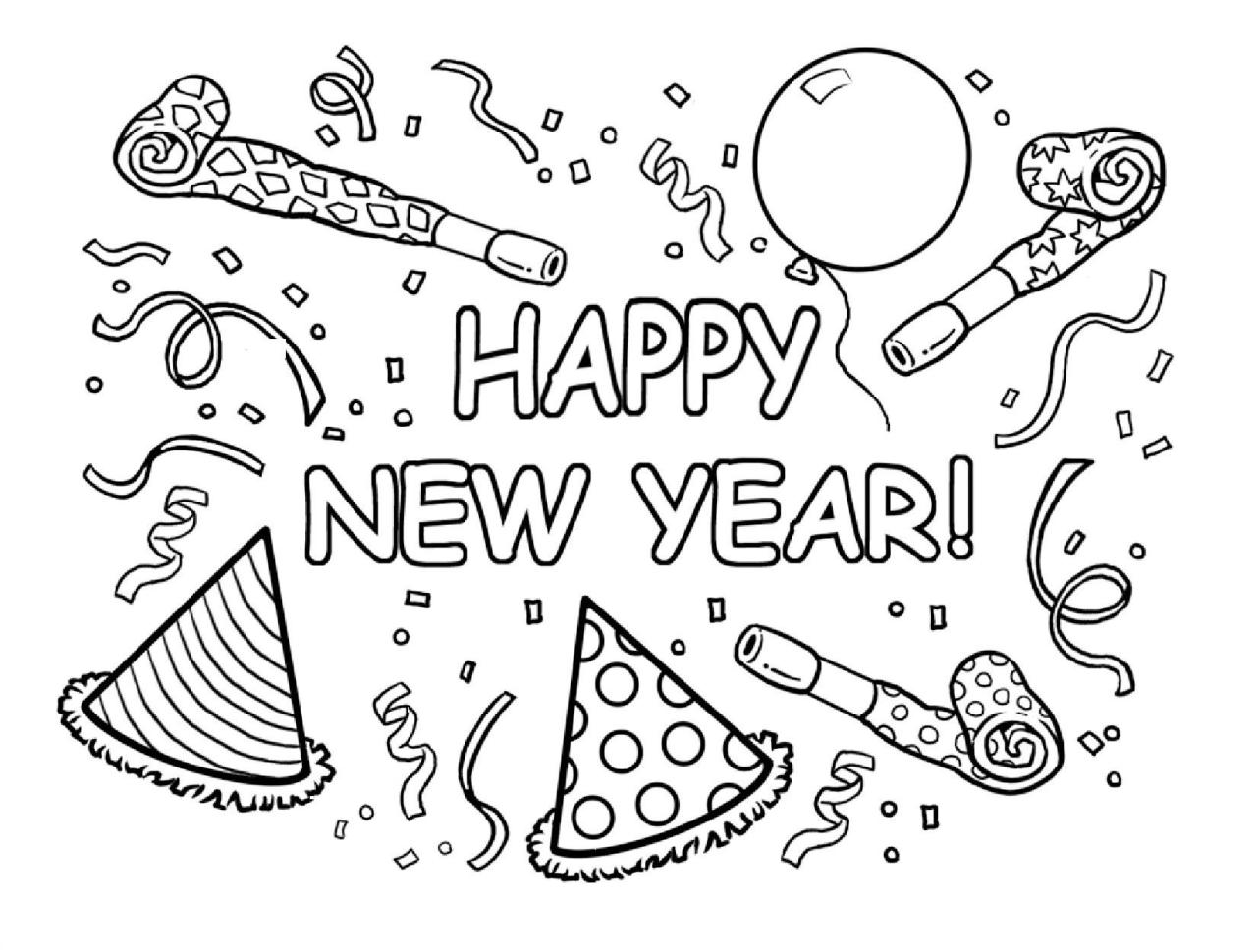 Happy New Year Coloring Pages Best Coloring Pages For Kids
