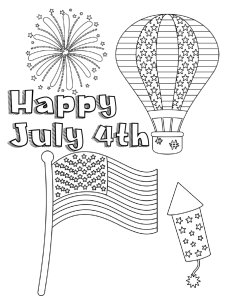 Free Printable Fourth of July Coloring Pages 4 Designs