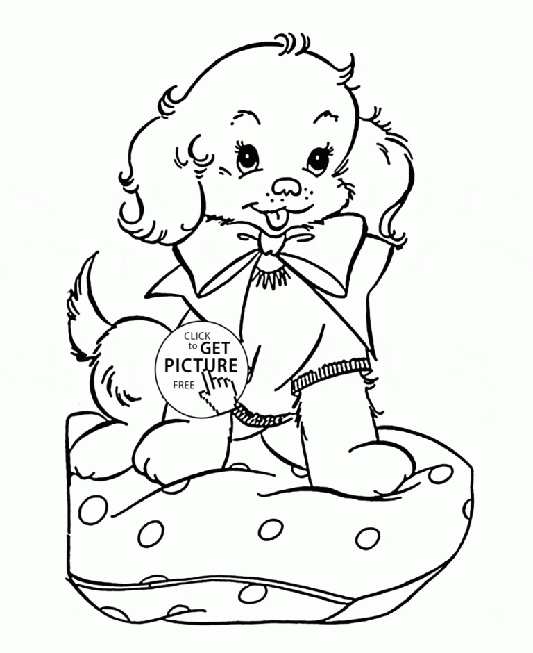 Coloring Pages Cute Puppy