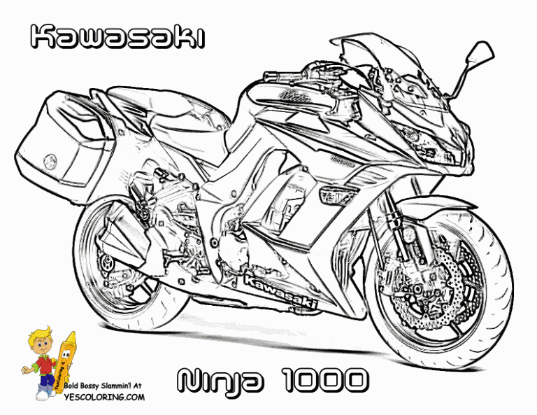 Motorcycle Coloring Pages Pdf