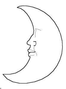 Moon Coloring Page Coloring Sky